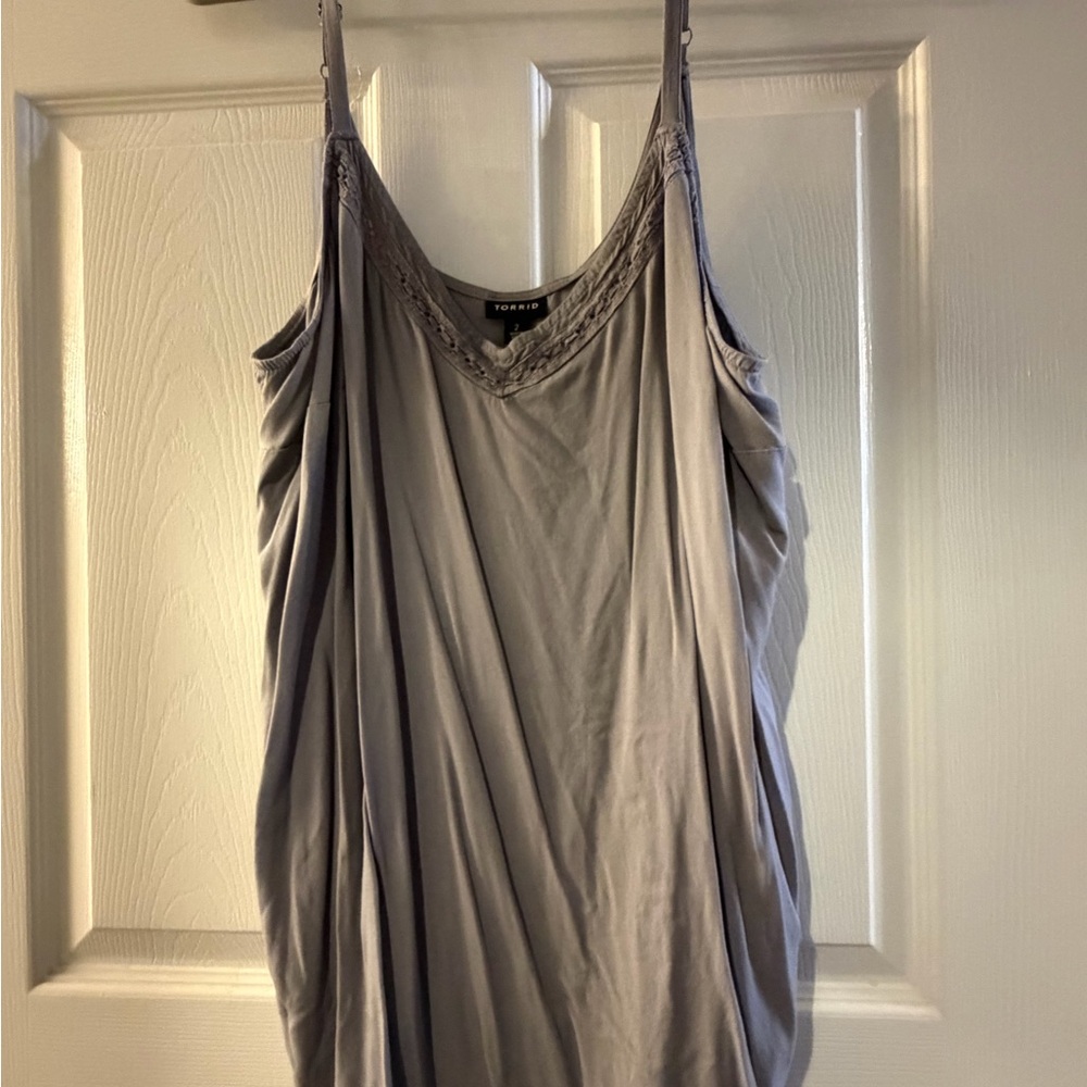 Torrid Gray Camisole with Draped Design